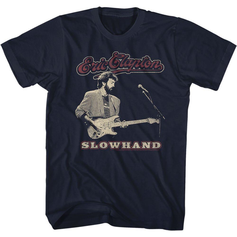 Eric Clapton Slowhand Navy Adult T Shirt
